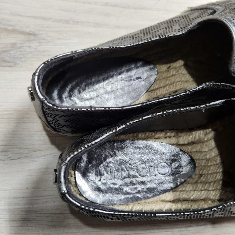 Jimmy Choo Dawn Lasered Leopard-Print Espadrilles - Picture 8 of 10